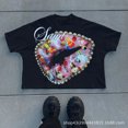 thumbnail image 1 of Camiseta de gran tamaño Retro Punk Rock, Top de manga corta de algodón con estampado gráfico de payaso Harajuku de Hip Hop, 1 of 4