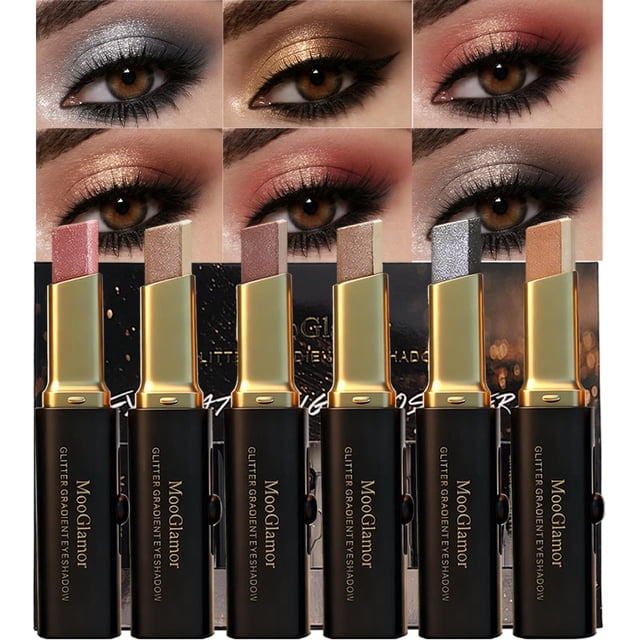 Set de sombras de ojos con purpurina MooGlamor con degradado de dos colores