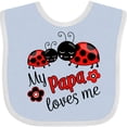 thumbnail image 3 of Inktastic My Papa Loves Me with Cute Ladybugs Boys or Girls Baby Bib, 3 of 4