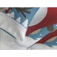 thumbnail image 4 of Ambesonne Christmas Quilted Bedspread Set 3 Pcs, Noel Fun Cartoon, Queen Size, Red Brown Navy, 4 of 5