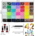 thumbnail image 3 of Colorful DIY Resin Rhinestone Kit for Bedazzling, 42000PC Resin Jelly Rhinestones for Bedazzling, 40 Colors 3mm Flatback Gems for Diamond Art 3Pcs B7000 Jewelry Glue for Bedazzled Nail Art, 3 of 7