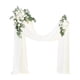 thumbnail image 1 of Arco de boda con flores y cortinas para decoración, hermosas flores artificiales, para fiestas, vacaciones, bodas y más., 1 of 9
