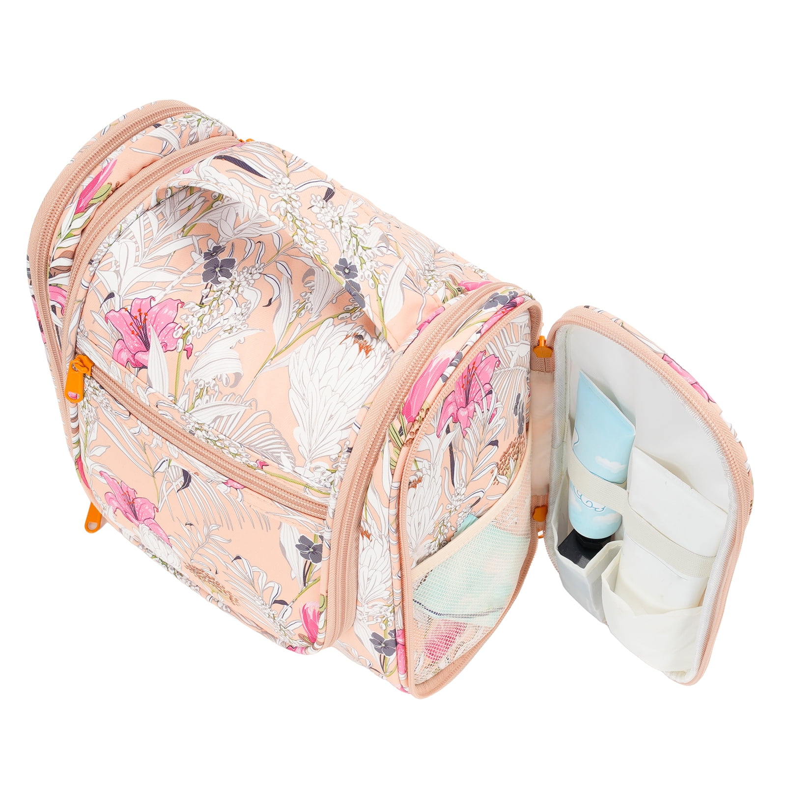 Narwey Large Hanging Toiletry Bag with Hook Makeup Cosmetic Organizer with Multiple Compartments Foldable for Men Women Travel Essentials