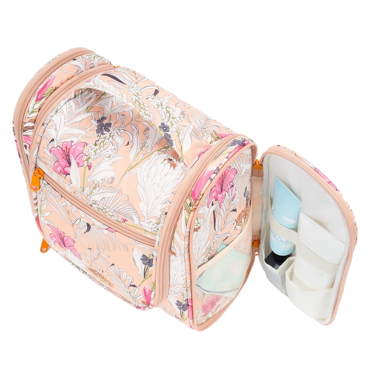 Narwey Hanging Toiletry Bag, Pink Makeup Organizer photo 7