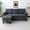 Dark Gray, variant on MAYEERTY L-Shaped Reversible Chaise Sectional Sofa Linen Sofa Bed with Storage, for Apartment, Beige