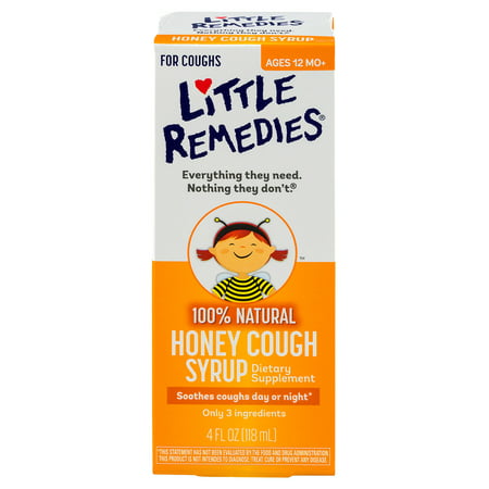 Little Remedies Honey Cough Syrup, 100% Natural, 12 Months+, 4 FL