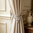 thumbnail image 4 of Set of 2 Decorative Curtain Tiebacks with Faux Pearl Accents, Woven Cord Drapery Holdbacks for Drapes and Curtains, Adjustable Loop Tie Backs for Living Room and Bedroom Decor, 4 of 6