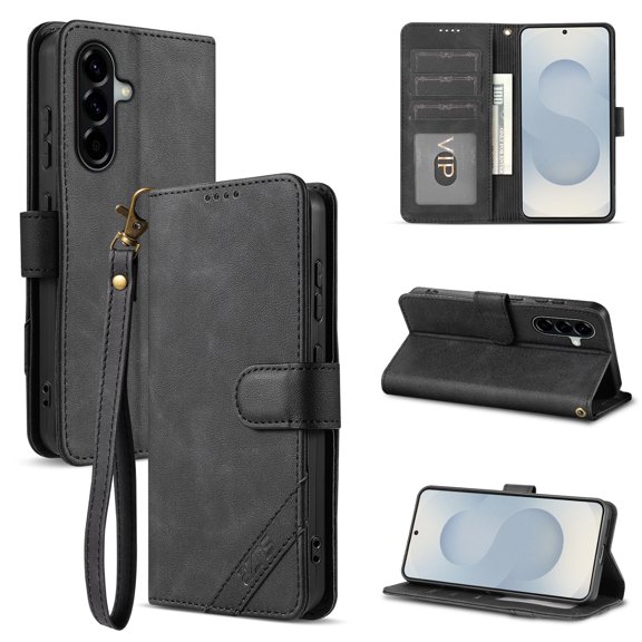 Case for Samsung Galaxy A56 Retro Flip Wallet Leather Phone Cover with Card Slot Stand Holder Shockproof Protective