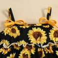 thumbnail image 4 of AJZIOJIRO 3-24M Baby Toddler Girl Shorts Outfit Sunflower Print Ruffle Sleeveless Clothes, 4 of 5