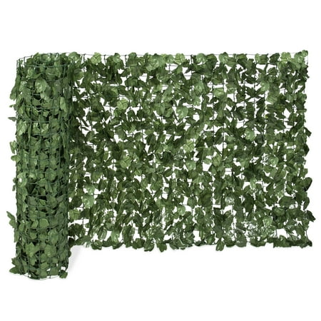 Best Choice Products Outdoor Garden 94x59-inch Artificial Faux Ivy Hedge Leaf and Vine Privacy Fence Wall Screen, (Best Way To Clear Fence Line)