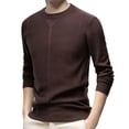 thumbnail image 1 of OJinShaWanO Pull Col Rond pour Hommes Mode Automne/hiver 2025 Semi-Col Roulé Slim Rayé, 1 of 5