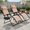 Beige, variant on Yardi Yard 2 Pieces Folding Recliner Zero Gravity Lounge Chair, Patio Furniture Chair, Folding Beach Lounge Chair for Outdoor - Beige