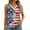 Multicolor 1, variant on Women's American Flag Tank Top, USA Star & Stripes Print V-Neck Sleeveless Blouse, Fourth of July Patriotic Casual Cami Tops, S-3XL
