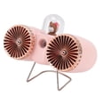 thumbnail image 3 of USB Desk Fan, Retro Appearance Desktop Fan USB Charging  For Home Pink, 3 of 8