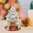 thumbnail image 6 of Segolike Christmas Tree Jewelry Storage Box Display Case Gift Decorative Ceramic Trinket Box Organizers for Ear, Xmas, Party, Girl White, 6 of 8