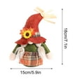 thumbnail image 3 of Ganfancp Festival Ornamento Girasol Anciano Sin Rostro Duende Muñeca Decoración de Acción de Gracias Adorno Ornamento Rebajas Hoy Liquidación 1* Decoración de Acción de Gracias, 3 of 3