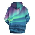 thumbnail image 3 of Northern Lights Winter Magic Men's Women Vintage 3D Hooded Sweatshirt - All-Season Loose Fit Streetwear, 3 of 6