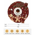 thumbnail image 6 of 15 Inch Round Placemats Set of 4, Gingerbread Christmas Non Slip Heat Insulation PP Table Mats, Xmas Balls Branches Red Buffalo Plaid Washable Place Mats for Kitchen Dining Party Table Decor, 6 of 7