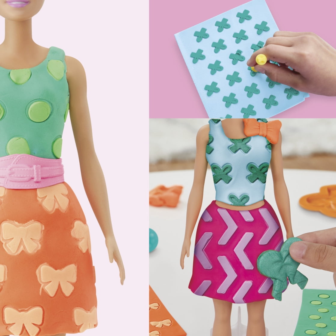 Play-Doh Barbie Designer Patterns Packs Assortment, Easter Basket Stuffers, Ages 5+