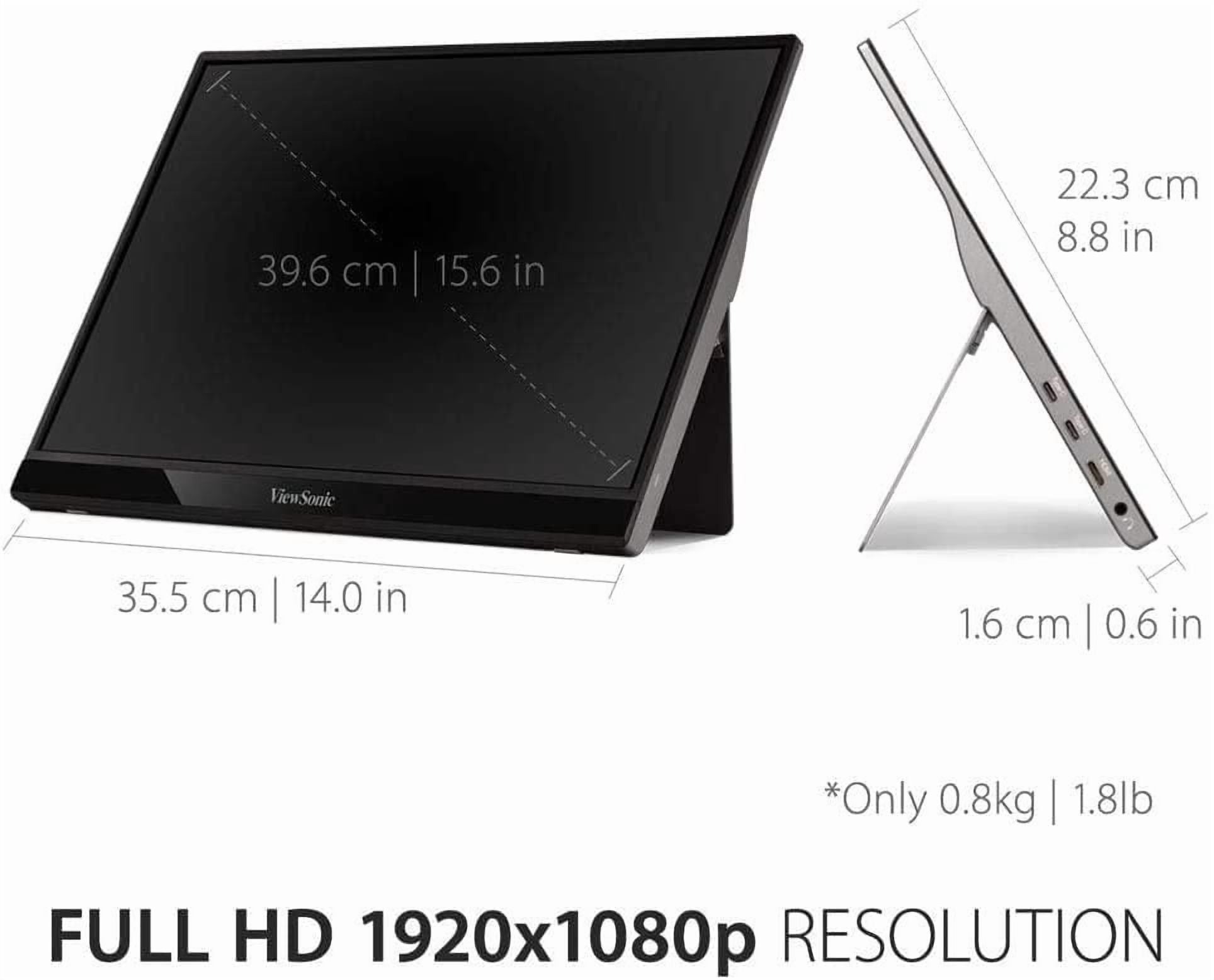 ViewSonic 15.6", 1920 x 1080, Black, VG1655