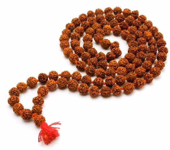 5 Mukhi Five Face Rudraksha Mala ( 108+1 beads ) For Jaap Meditation Rosarie