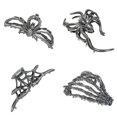 thumbnail image 3 of PPgejGEK Gothic Spider Skull Hair Clips Large Skeleton Shape Metal Jaw Claw for Women Halloween Hair Accessories Party Cosplay Decor, 3 of 4