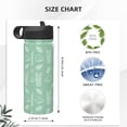 thumbnail image 4 of Yiaed Tropical Pineapple Print Water Bottle with Straw Lid, Stainless Steel Double Wall Insulated Water Bottle | Leak-Proof and Spill-Proof Water Bottle, 4 of 8