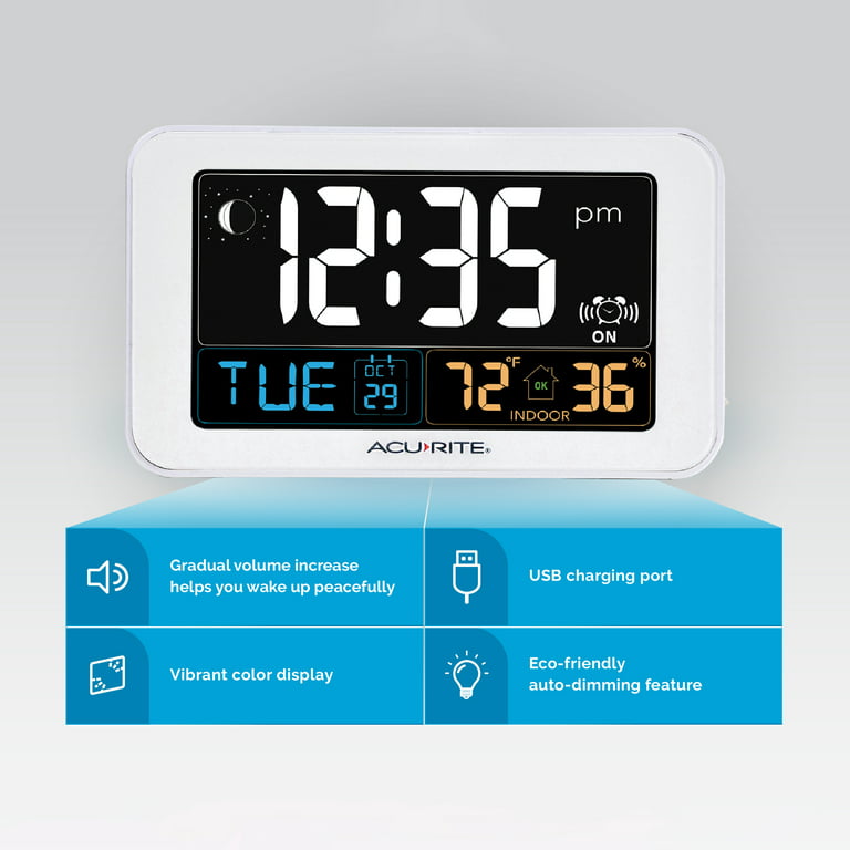 AcuRite 13019W2 5.4 Intelli-Time Alarm Clock