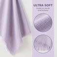 thumbnail image 3 of REGALWOVEN 2 Pack Cotton Linen Kitchen Towels, Solid Color Fringed Dish Towels, Soft Absorbent Hand Towels Light Purple 18" x 18", 3 of 7