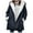 Dark Blue, variant on UAMVSH Womens Plus Size Winter Coats Warm Sherpa Fleece Lined Hoodie Jackets Oversized Fluffy Hooded Parka Trendy Suede Outerwear(5X-Large,Navy)