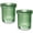 Green, variant on 2 Pack Holder - with Lids, Bathroom Organizers and Storage Canister for Cotton Balls,Swabs,Floss Picks,Hair Ties,Clear Glass Vintage Bathroom Decor Jar Set