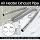 thumbnail image 3 of Manguera de escape Flexible de 120/200CM, tubo de escape de acero inoxidable, calentador de estacionamiento de coche, manguera de ventilación de Gas diésel con 2 abrazaderas de escape, 3 of 5
