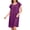 Purple, variant on Naittoop Womens Satin Ruffle Sleeve Nightgown Loose Fit Round Neck Silk Feel Sleep Dress Casual Comfy Soft House Dress Plus Size Loungewear