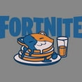 thumbnail image 2 of Boy's Fortnite Meowscles Pancakes Performance Graphic Tee Charcoal Heather Large, 2 of 4