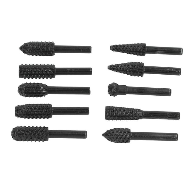 Carbide Burr Set 1/4in, Non Skid Incisive Double Cut Carbide Burr Set High Speed Rotation Well Balanced for Drilling Polishing Trimming for Die Grinder