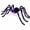 Purple, 35'', variant on Sulaicai Light Up Giant Plush Spider Halloween Decor, Bendable Leg Black Furry Spider with LED Lights, Outdoor Yard Lawn Porch Halloween Party Decoration (Red, 59'')