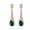 Green, variant on 18K Gold Plated Brass Rhinestone Teardrop Stud Earrings Crystal 46X10Mm Z268