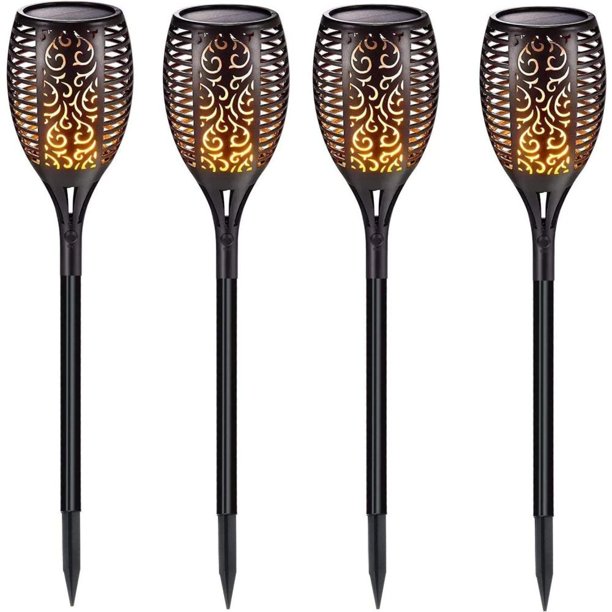 Luz de llama solar de 54 cm IP65 Antorcha de jardín impermeable Luces de llama solar Decoración al aire libre para caminos de patio de jardín (paquete de 4) Zhivalor OTTO-LYL-0050