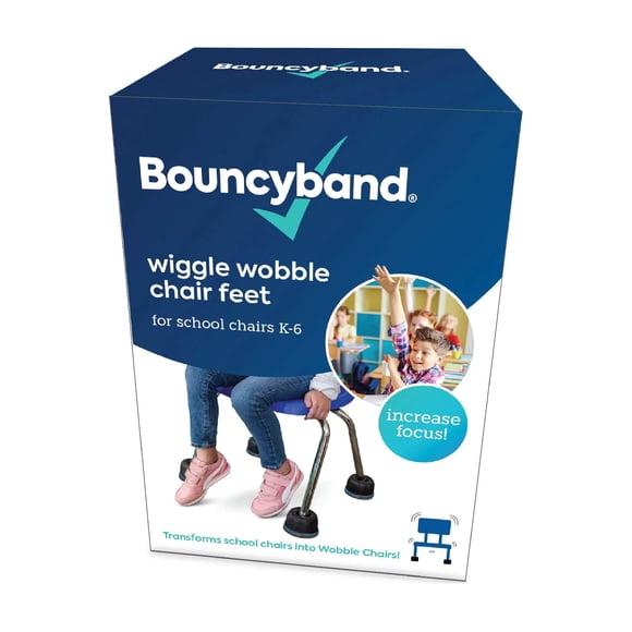 Bouncyband Wiggle Wobble Chair Feet â?? Transform a Standard School Chair into a Wobble Chair â?? Chair Feet for Classroom Help Improve Concentrati