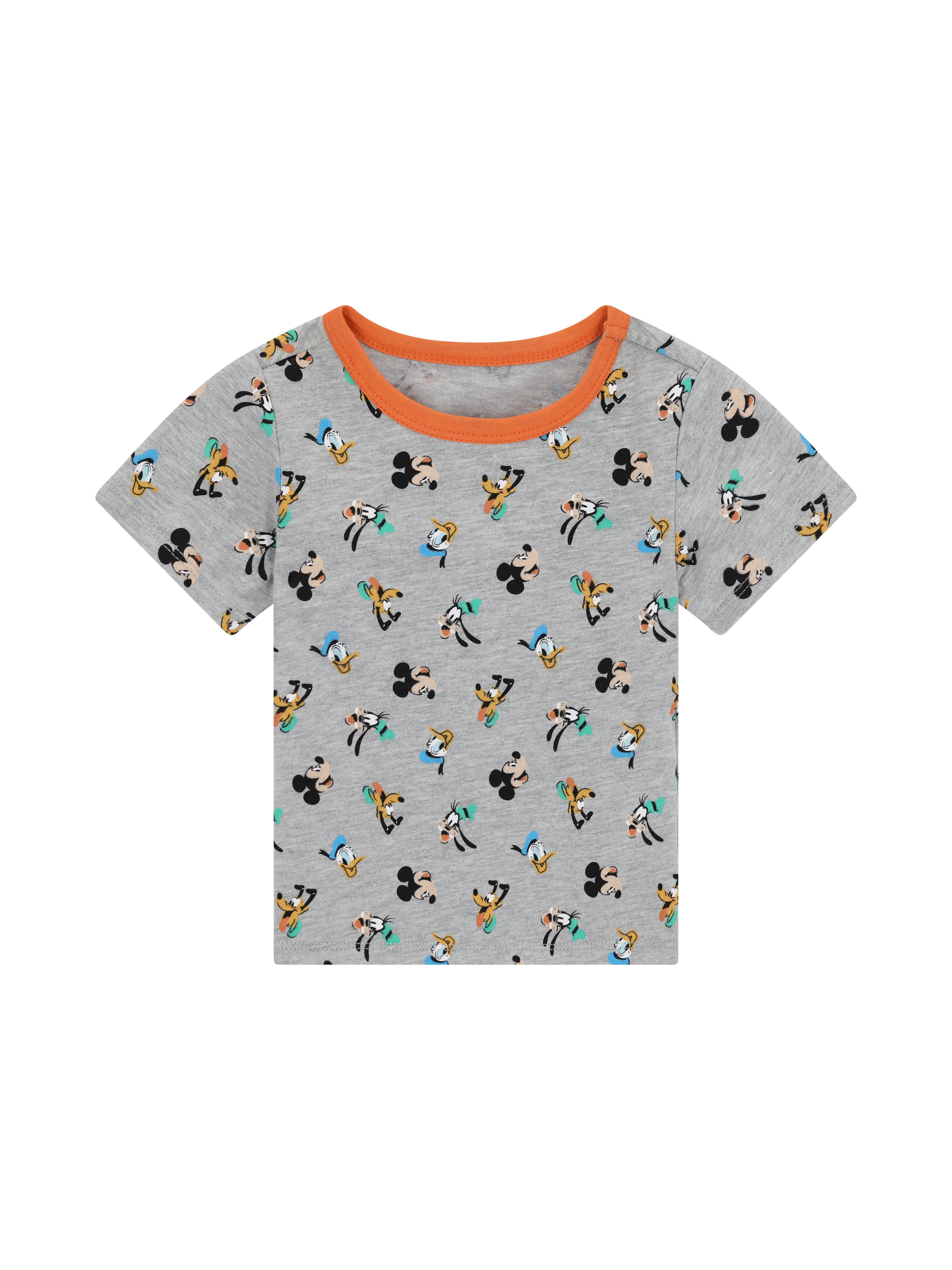 Disney Mickey Mouse Baby Boy 2 piece Shortall Set, Sizes 0/3 Months-24 Months