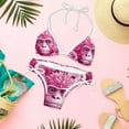 thumbnail image 6 of Pink Monkey Gorilla Bikini Set Swim Suit Detachable Sponge Adjustable Strap Two-Pack, Beach Pool Vacation Party., 6 of 6