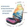 thumbnail image 3 of Wukai Colorful Whimsical Earth Full Set Car Seat Covers with Soft Padding Universal Auto Front Seats Protector and Cushion Mat, 3 of 5