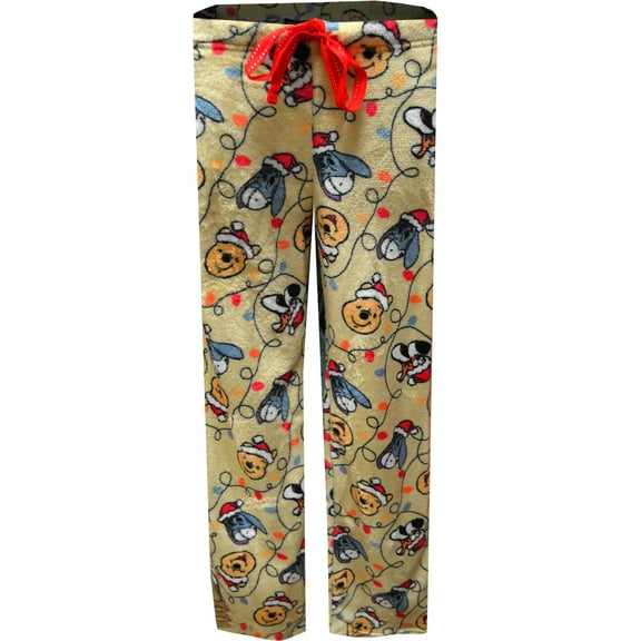 MJC Womens Winnie the Pooh and Friends Christmas Soft Plush Lounge Pants (Small)