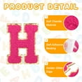 thumbnail image 3 of Chenille Letter Patches Self Adhesive Alphabet H Stickers for Clothing Repair (Multicolored, Pack of 10), 3 of 6