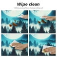 thumbnail image 4 of PIKWEEK  Round Table Cloth,Wild Brown Bear and A Pine Forest Elastic Stretch Tablecloth for Dining, Kitchen, Wedding, Parties, Fits Tables, 4 of 7