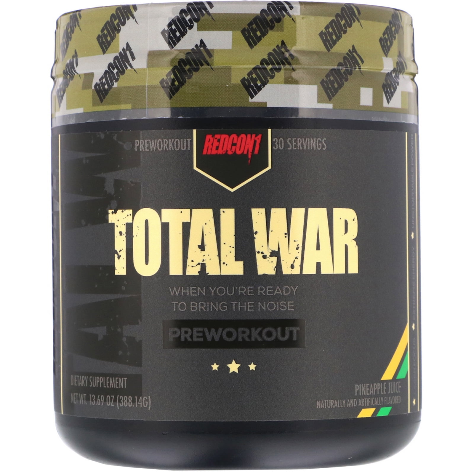 Redcon1 Total War Preworkout Pineapple Juice 13 69 Oz 388 14 G Walmart Com