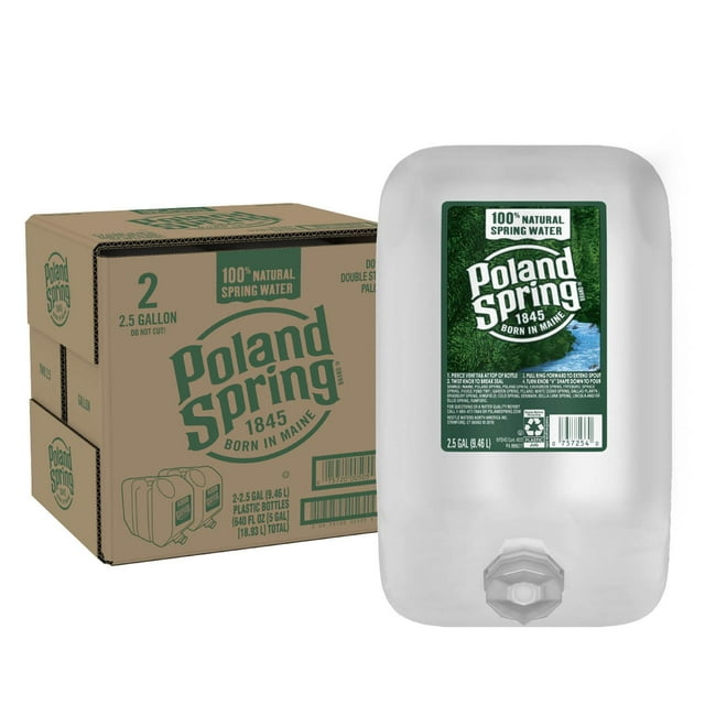 Poland Spring 100% Natural Spring Water, 2.5 gal., 2 pk.