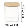 thumbnail image 2 of Yoloke Food Storage Containers, Flour and Sugar Containers with Airtight Lids, Large Square Jars with Bamboo Lids for Rice, Pasta, Oats, Grains, Cookies, Snacks, Candy, 2 of 5