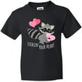 thumbnail image 3 of Inktastic Stealin' Your Heart Cute Raccoon Youth T-Shirt, 3 of 5