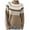 Khaki, variant on GEWSEY Women's Fair Isle Sweater Casual Crewneck Long Sleeve Lightweight Vintage Knit Jumper Tops (Sky Blue, M)